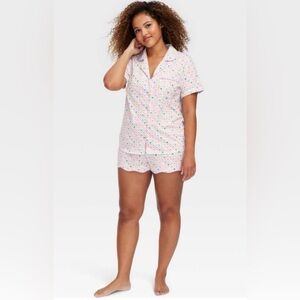 NEW Roller Rabbit Target Geo Heart short sleeve pajamas 2x